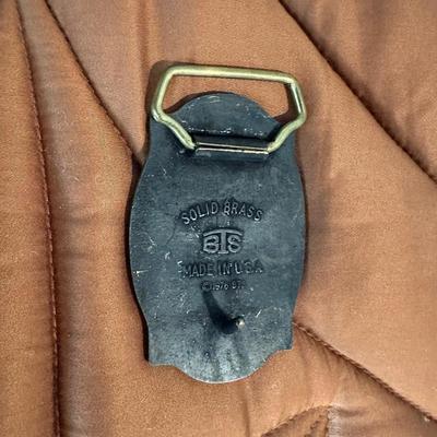 LEATHER BELTS AND BRASS BUCKLE