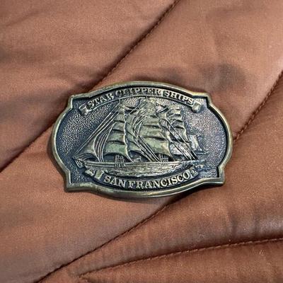 LEATHER BELTS AND BRASS BUCKLE