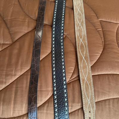 LEATHER BELTS AND BRASS BUCKLE