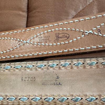 LEATHER BELTS AND BRASS BUCKLE