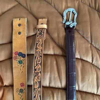 VARIETY OF LADIES BELTS AND BUCKLES