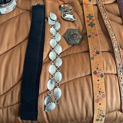 VARIETY OF LADIES BELTS AND BUCKLES