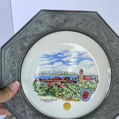 3 Metal Decorative Plates, 3 Ceramic Tiles