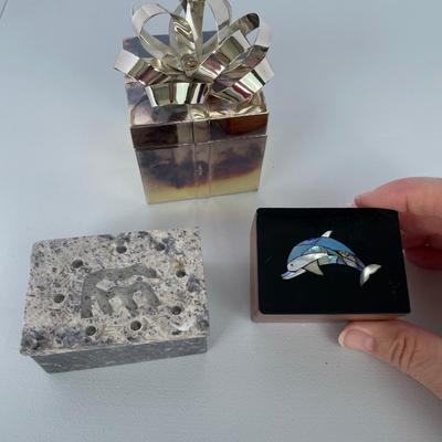 3 Small Trinket boxes