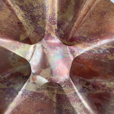 Large Wavy Copper Bowl