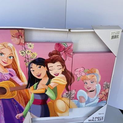 Disney Princess 5 Piece Canvas Art