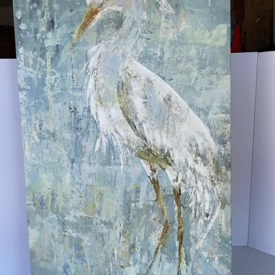 Large Heron Canvas Wall Art