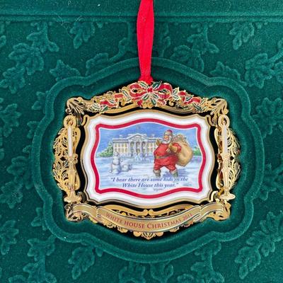 10 Boxed Christmas Ornaments, Lenox, White House