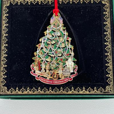 10 Boxed Christmas Ornaments, Lenox, White House