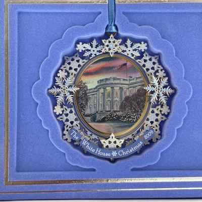 10 Boxed Christmas Ornaments, Lenox, White House