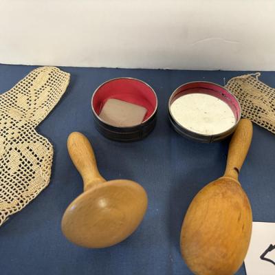 Vintage Pin Cushion and Darning Eggs