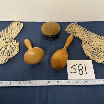 Vintage Pin Cushion and Darning Eggs