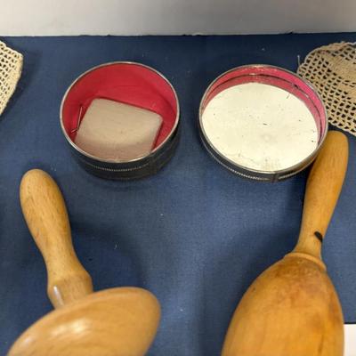 Vintage Pin Cushion and Darning Eggs
