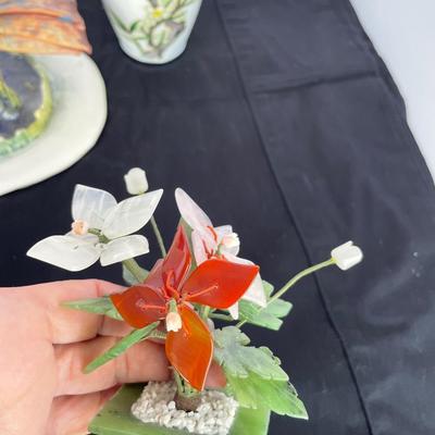 More Asian Decor, Jadeite and Glass Trees
