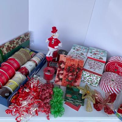Huge Christmas Ribbon and Gift box lot