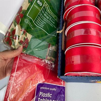 Huge Christmas Ribbon and Gift box lot