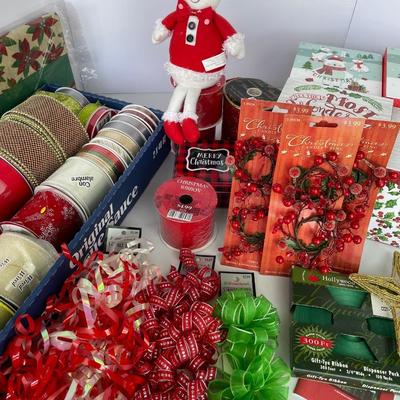 Huge Christmas Ribbon and Gift box lot