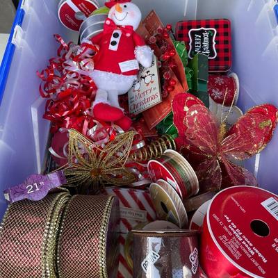 Huge Christmas Ribbon and Gift box lot