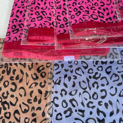 12 Pieces Animal Print Square Neck Scarves New!