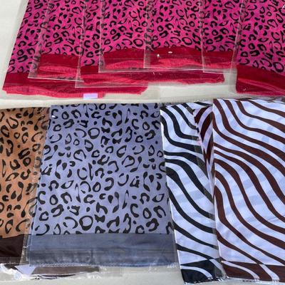 12 Pieces Animal Print Square Neck Scarves New!