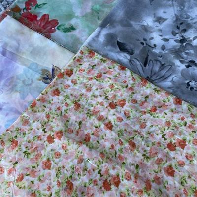 6 Pieces Floral Square Neck Scarves New!