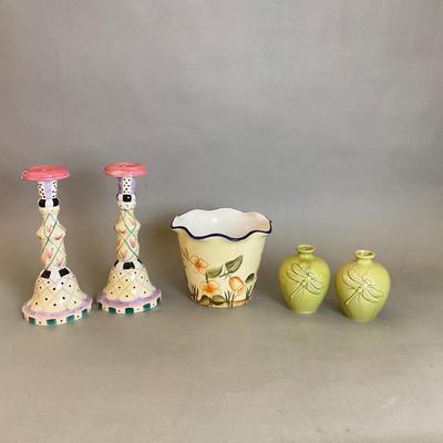 K869 Handpainted Ashley Collection Pottery Lot
