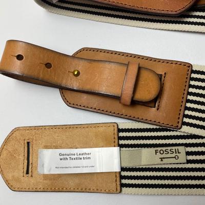 2 Fossil Belts Webbing and Leather