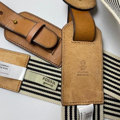 2 Fossil Belts Webbing and Leather