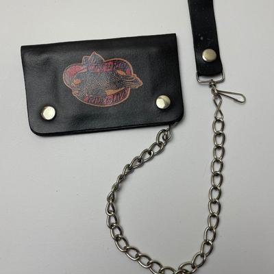 Leather Chain Wallet Born to Ride