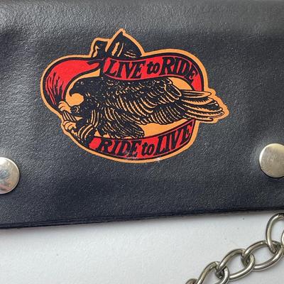 Leather Chain Wallet Born to Ride