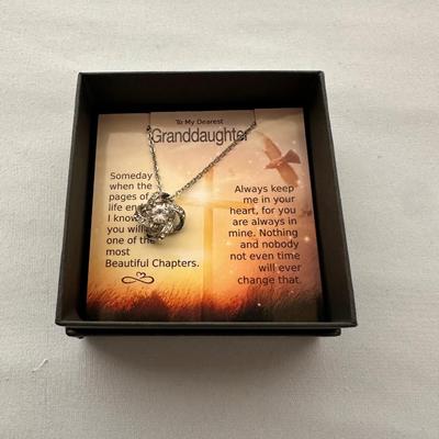 STERLING SILVER NECKLACE W/LAB DIAMONDS PLUS 2 OTHER NECKLACES