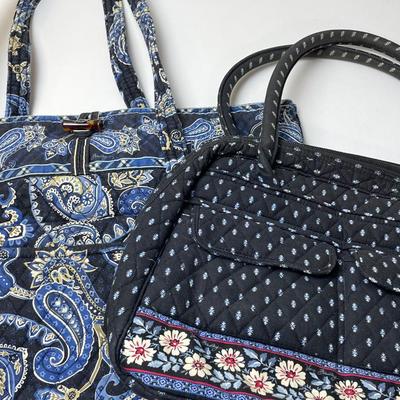 2 Navy Vera Bradley Quilted Bags