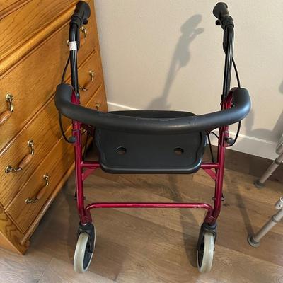 NOVA WALKER WITH HAND BRAKE, WALKER, BATH CHAIR AND CANE