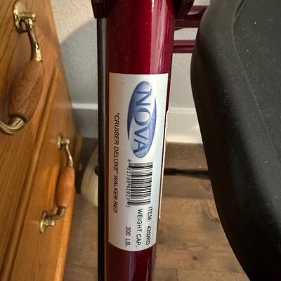 NOVA WALKER WITH HAND BRAKE, WALKER, BATH CHAIR AND CANE