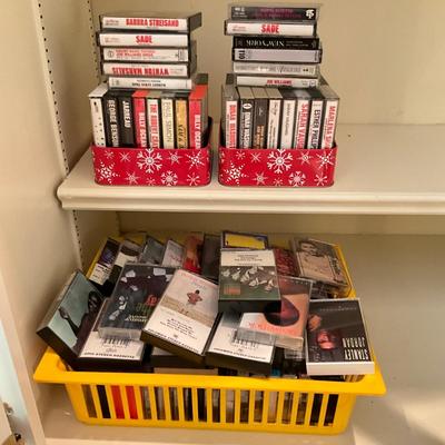 891 Large Lot Of Jazz Music CDs/Cassettes With Sony Compact Disc/Radio/Cassette Player Model No. CFD-21
