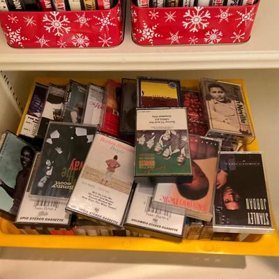 891 Large Lot Of Jazz Music CDs/Cassettes With Sony Compact Disc/Radio/Cassette Player Model No. CFD-21