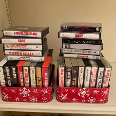891 Large Lot Of Jazz Music CDs/Cassettes With Sony Compact Disc/Radio/Cassette Player Model No. CFD-21
