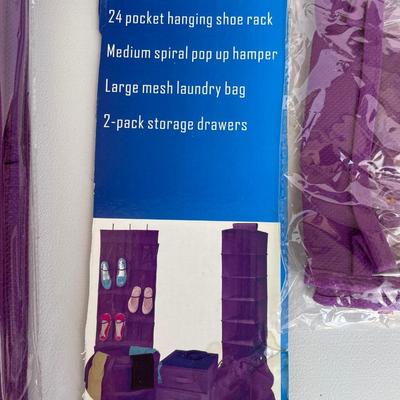 Lot B Purple Closet Organizers