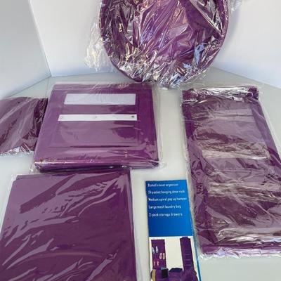 Lot B Purple Closet Organizers