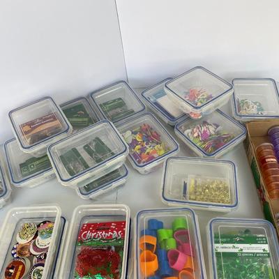 Craft Supplies in Plastic and Bead Organizers