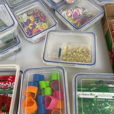 Craft Supplies in Plastic and Bead Organizers
