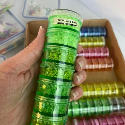 Craft Supplies in Plastic and Bead Organizers