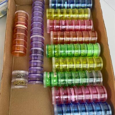 Craft Supplies in Plastic and Bead Organizers