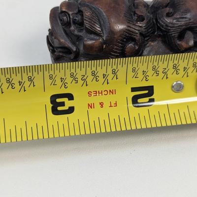 Vintage Carved Dragon Wood Carving Boxwood Decorative Sculpture