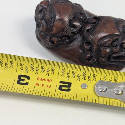 Vintage Carved Dragon Wood Carving Boxwood Decorative Sculpture
