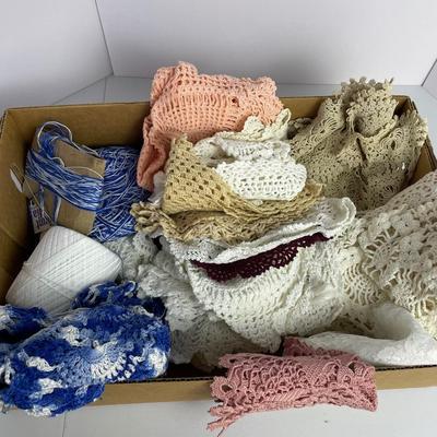 Large Box of Crochet items