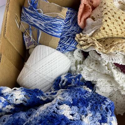 Large Box of Crochet items
