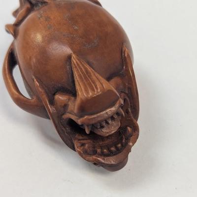 Vintage Carved Dragon Wood Carving Boxwood Decorative Sculpture