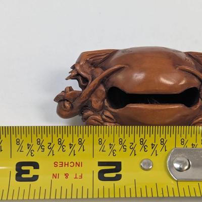 Vintage Carved Dragon Wood Carving Boxwood Decorative Sculpture