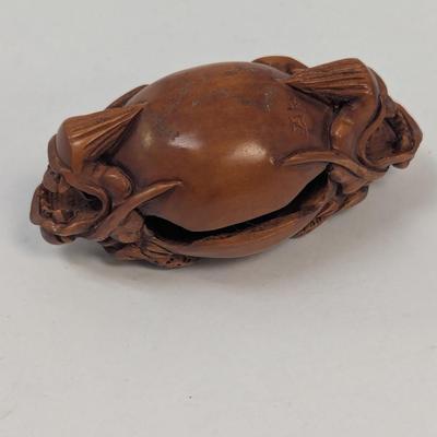 Vintage Carved Dragon Wood Carving Boxwood Decorative Sculpture